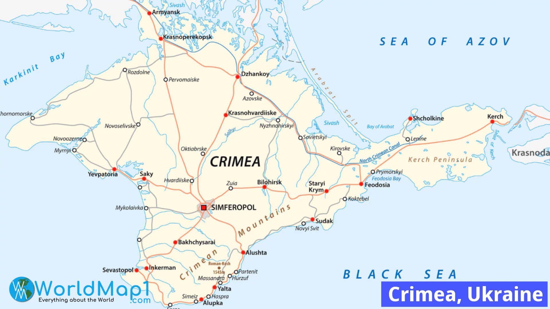 Political Map of Crimea
